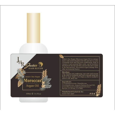 Moroccan Argan Oil Hair Oil Jackie's Hair Repair Products 